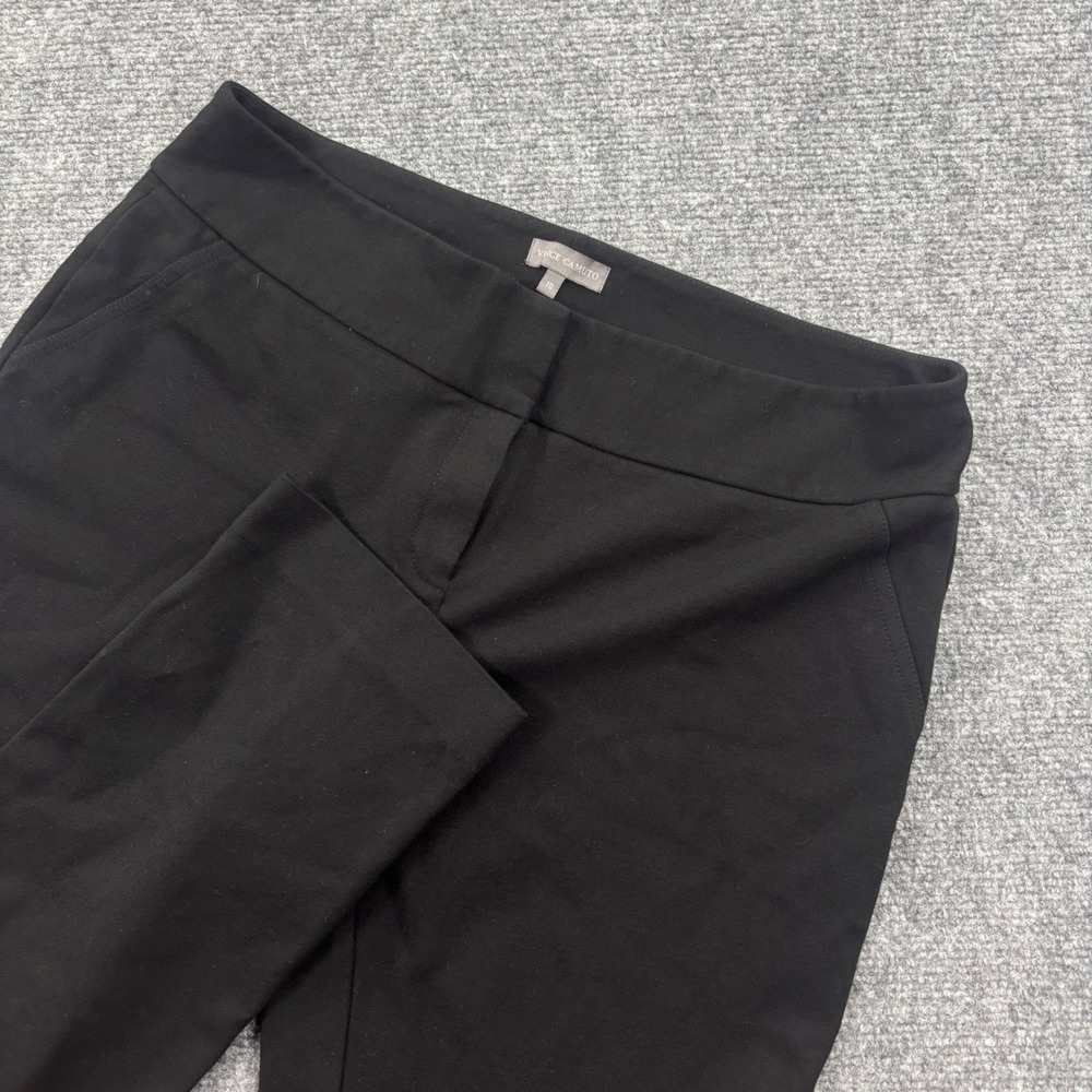 Vince Camuto Dress Pants 10 Black Straight Leg Slim Fit‎ Office Trousers Womens